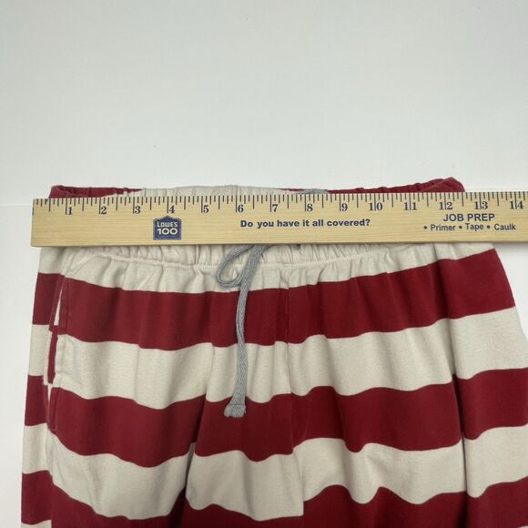 Burt’s Bees Baby Pajama Pants Red & Ivory Stripes Women’s Size Small - Picture 8 of 15